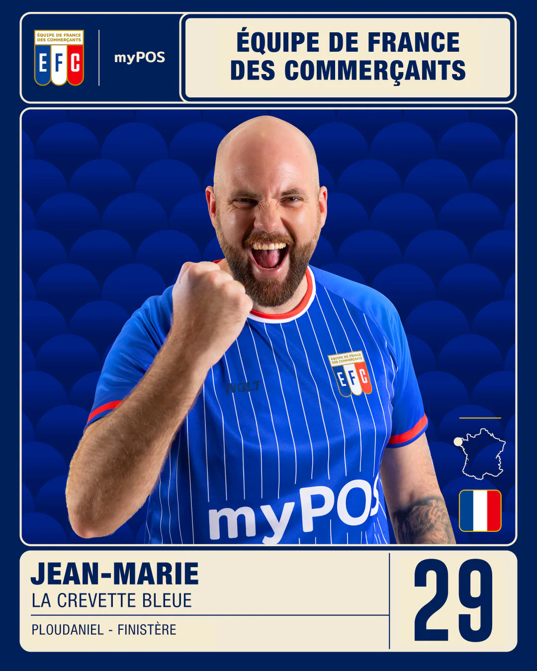 Jean-Marie, La Crevette Bleue, traiteur à Ploudaniel
